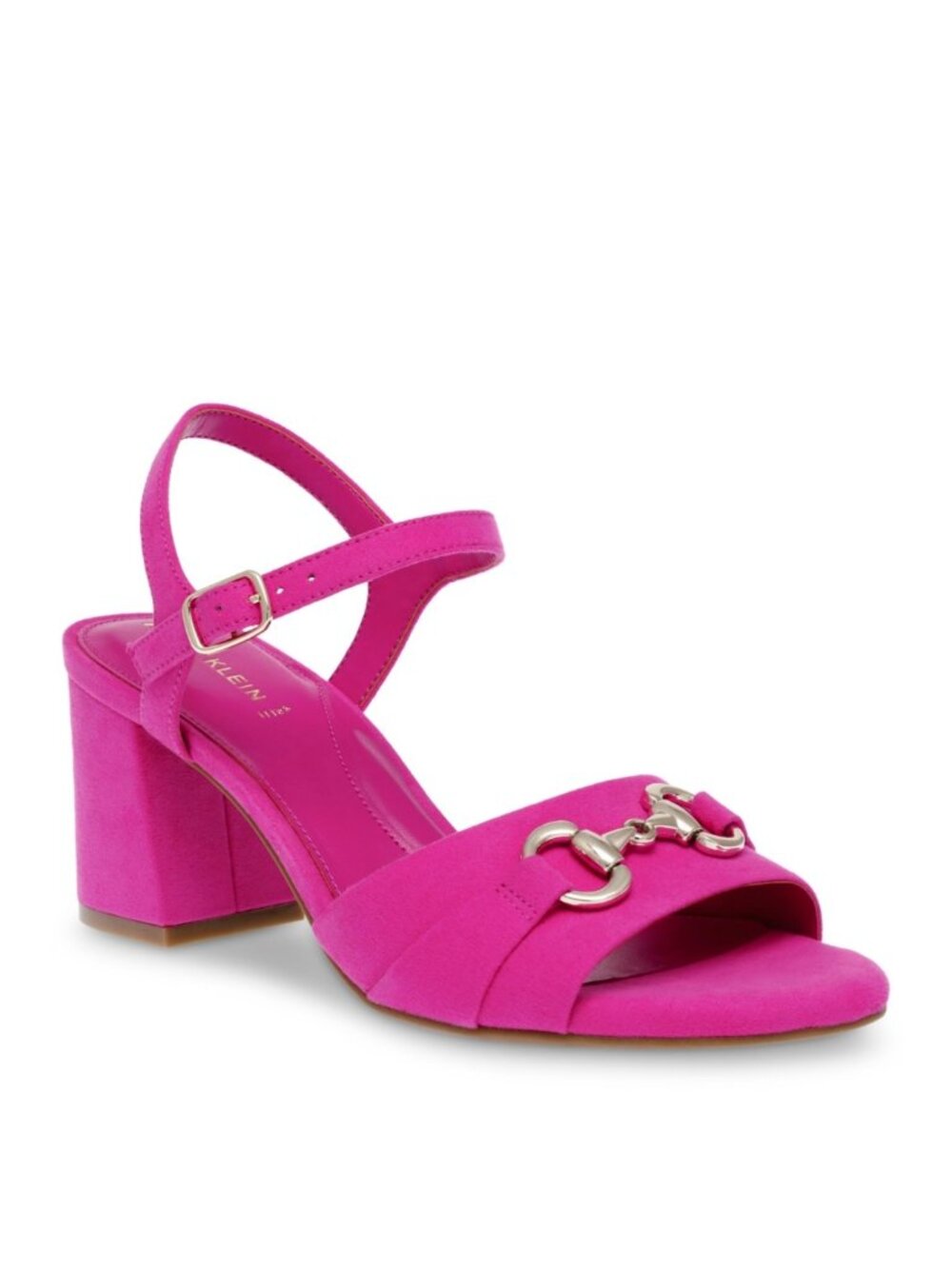 Anne Klein Rem Sandals Women's 7.5 Fuschia Ankle Strap Block Heel 50% off Retail